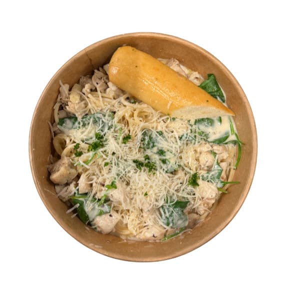 Chicken Alfredo W/ Broccoli & Mushrooms